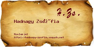 Hadnagy Zsófia névjegykártya