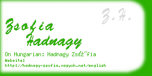 zsofia hadnagy business card